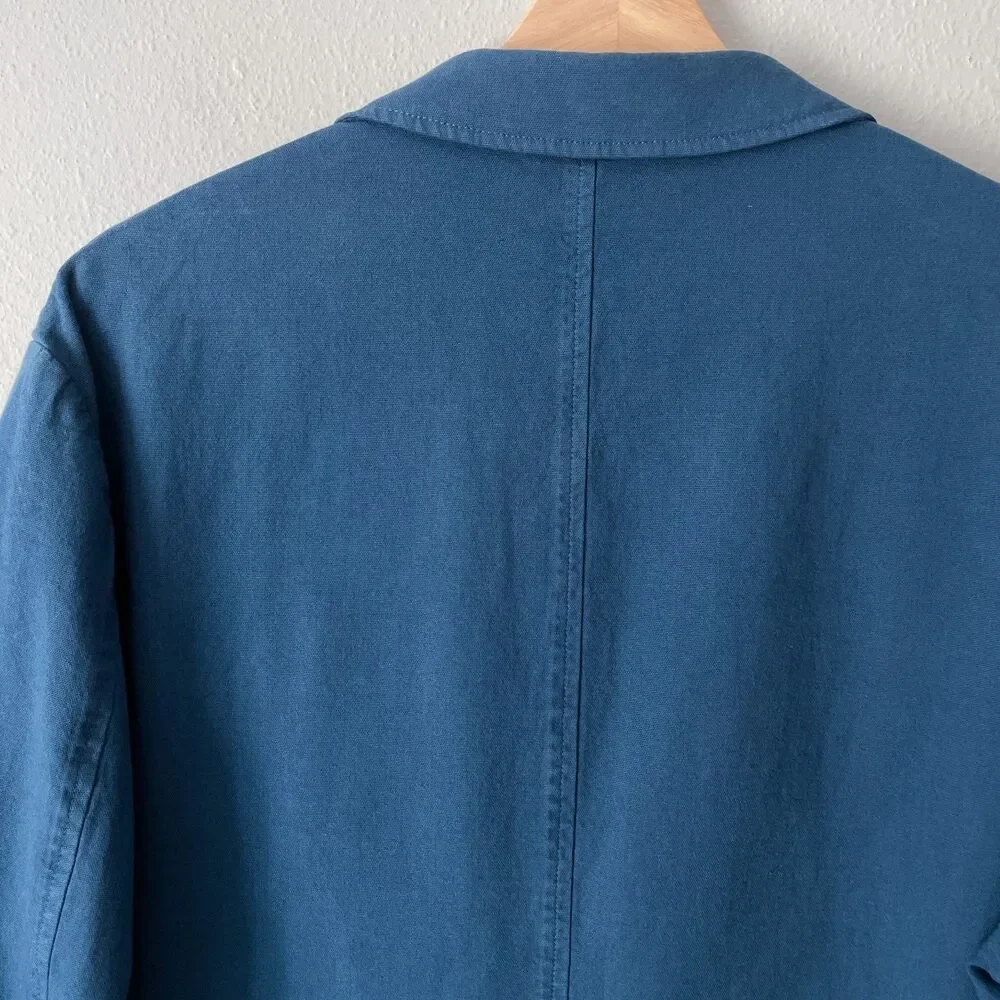 Bonobos Stretch Cotton Chore Blazer Athletic Fit 40R Blue Garment Dye Unlined